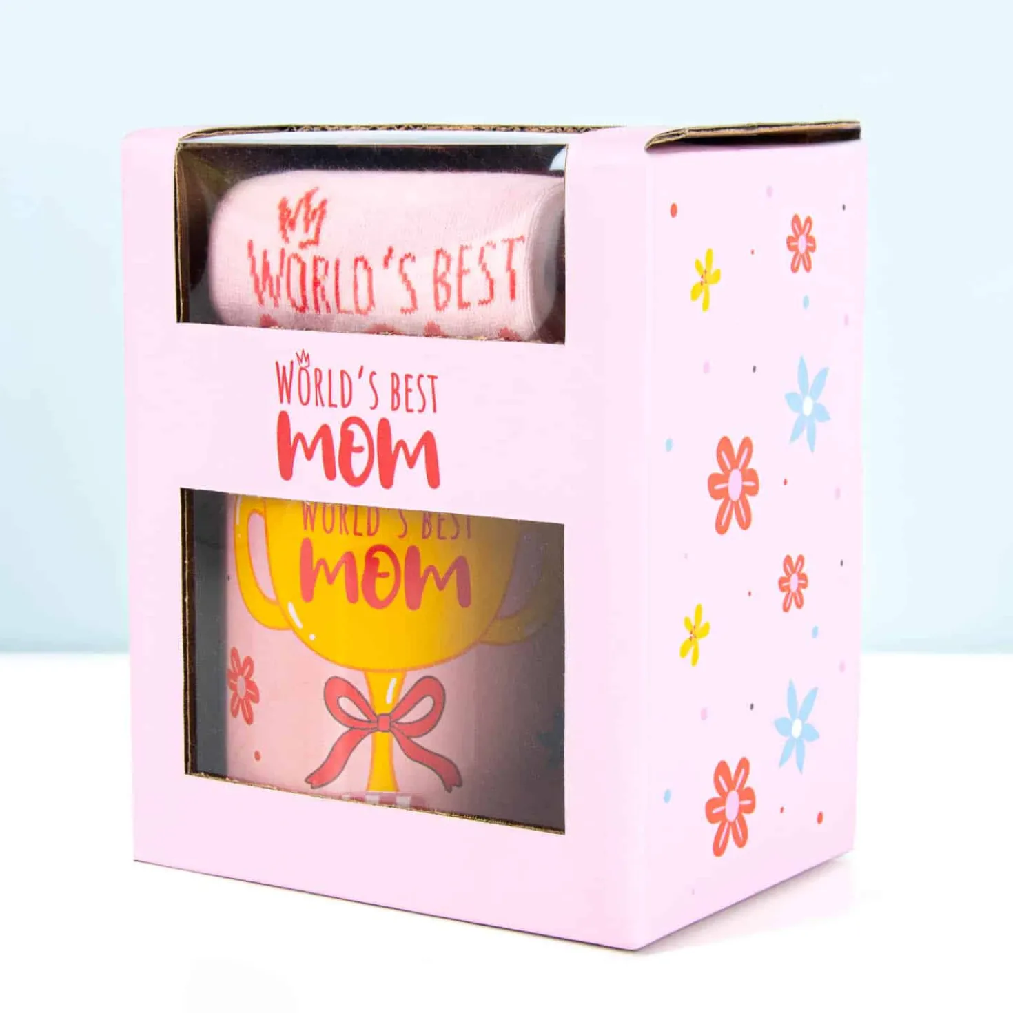 World’s Best Mom sokken en mok cadeauset