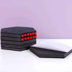 Zelfklevende hexagon prikborden (set van 6)