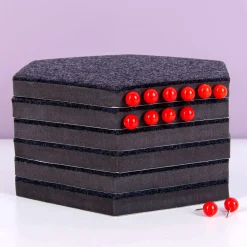 Zelfklevende hexagon prikborden (set van 6)